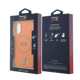 Red Bull Silicone Ring MagSafe Hoesje – iPhone 17 Oranje - Back cover met vingerring