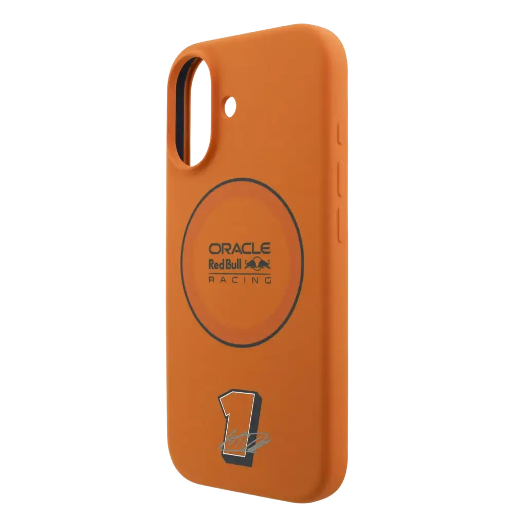 Red Bull Silicone Ring MagSafe Hoesje – iPhone 17 Oranje - Back cover met vingerring