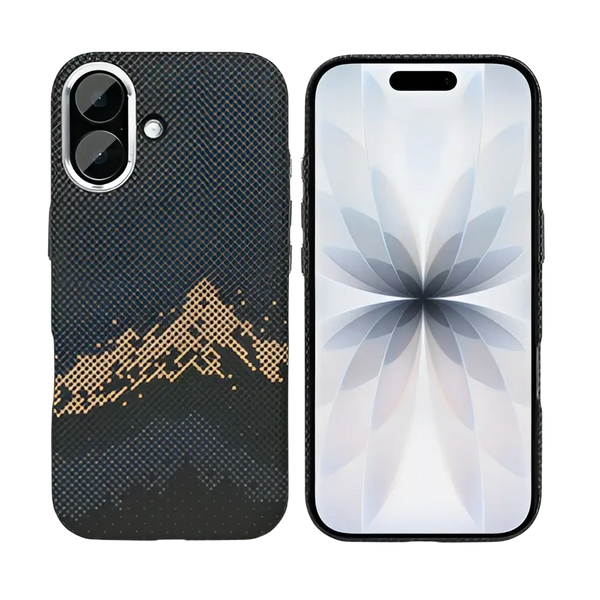 Rixus Alpine Ultra-Slim Case met MagSafe – iPhone 17 Mountain Black - Back cover / hardcase