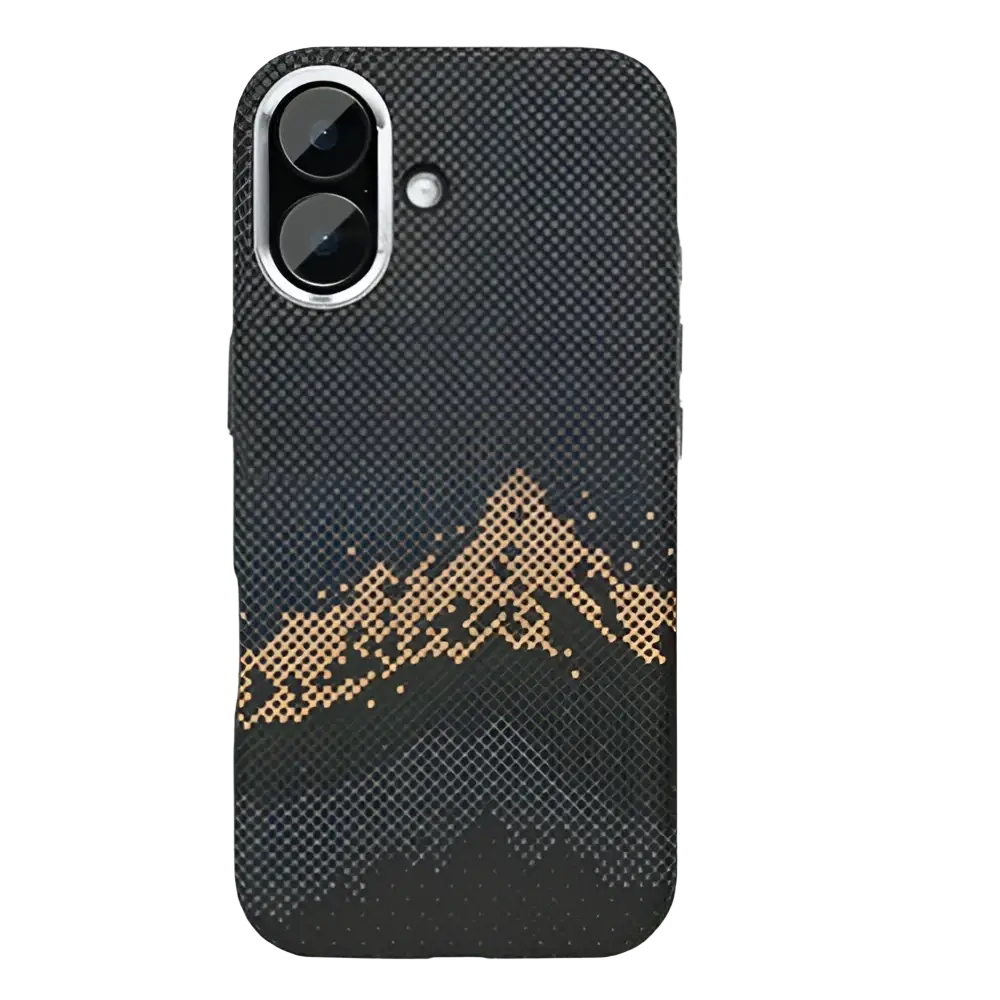Rixus Alpine Ultra-Slim Case met MagSafe – iPhone 17 Mountain Black - Back cover / hardcase