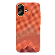Rixus Alpine Ultra-Slim Case met MagSafe – iPhone 17 Mountain Orange - Back cover / hardcase