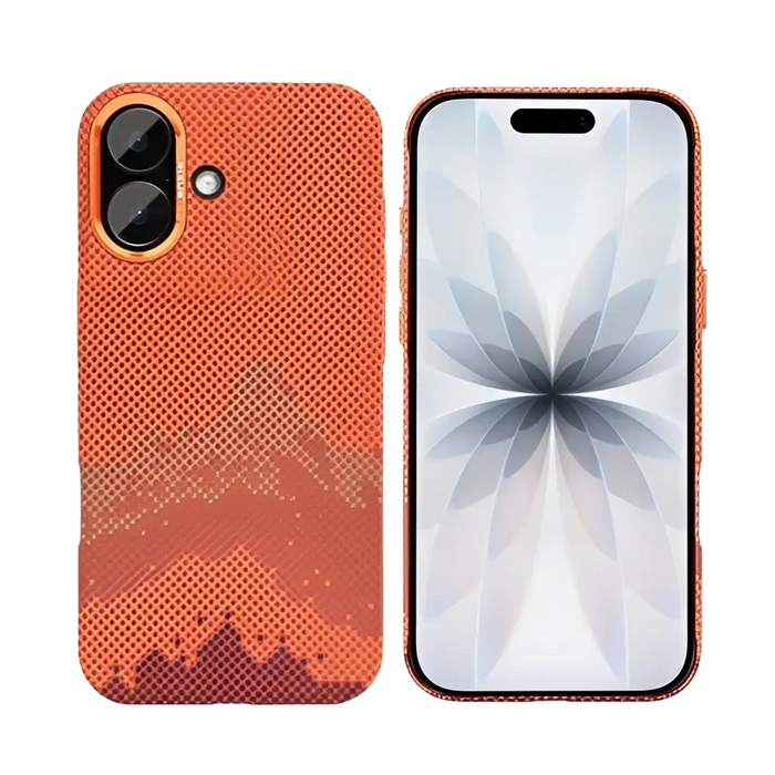 Rixus Alpine Ultra-Slim Case met MagSafe – iPhone 17 – Mountain Orange