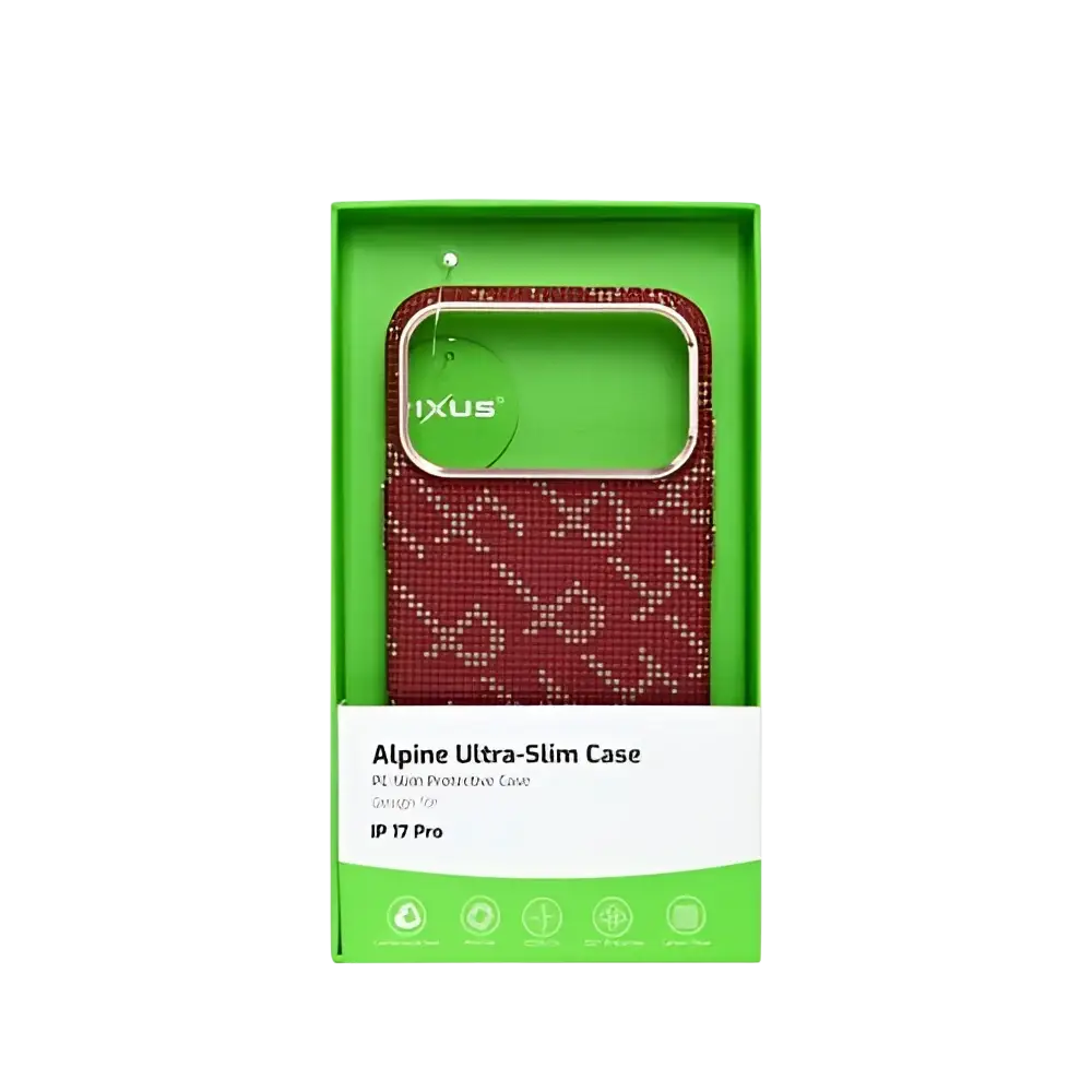 Rixus Alpine Ultra-Slim Case met MagSafe – iPhone 17 Pro Cherry Red - Back cover