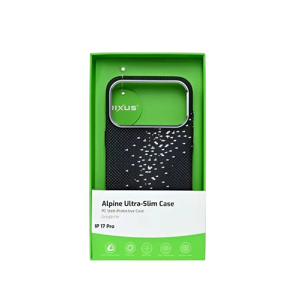 Rixus Alpine Ultra-Slim Case met MagSafe – iPhone 17 Pro Galaxy Black - Back cover