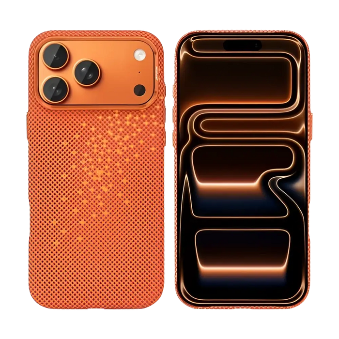Rixus Alpine Ultra-Slim Case met MagSafe – iPhone 17 Pro – Galaxy Orange