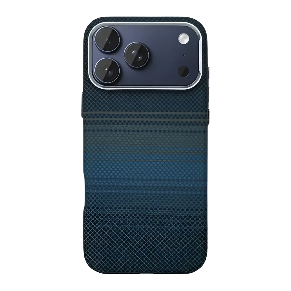 Rixus Alpine Ultra-Slim Case met MagSafe – iPhone 17 Pro Stripe Blue - Back cover