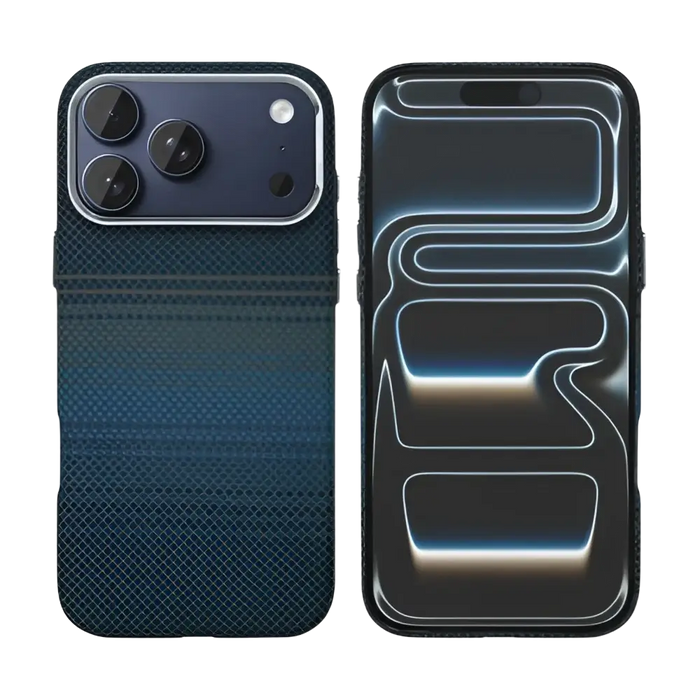 Rixus Alpine Ultra-Slim Case met MagSafe – iPhone 17 Pro – Stripe Blue