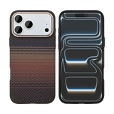 Rixus Alpine Ultra-Slim Case met MagSafe – iPhone 17 Pro Stripe Brown - Back cover