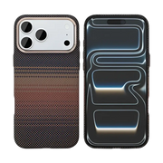 Rixus Alpine Ultra-Slim Case met MagSafe – iPhone 17 Pro Stripe Brown - Back cover
