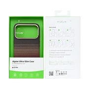 Rixus Alpine Ultra-Slim Case met MagSafe – iPhone 17 Pro Stripe Brown - Back cover