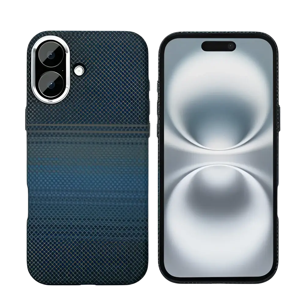 Rixus Alpine Ultra-Slim Case met MagSafe – iPhone 17 Stripe Blue - Back cover / hardcase