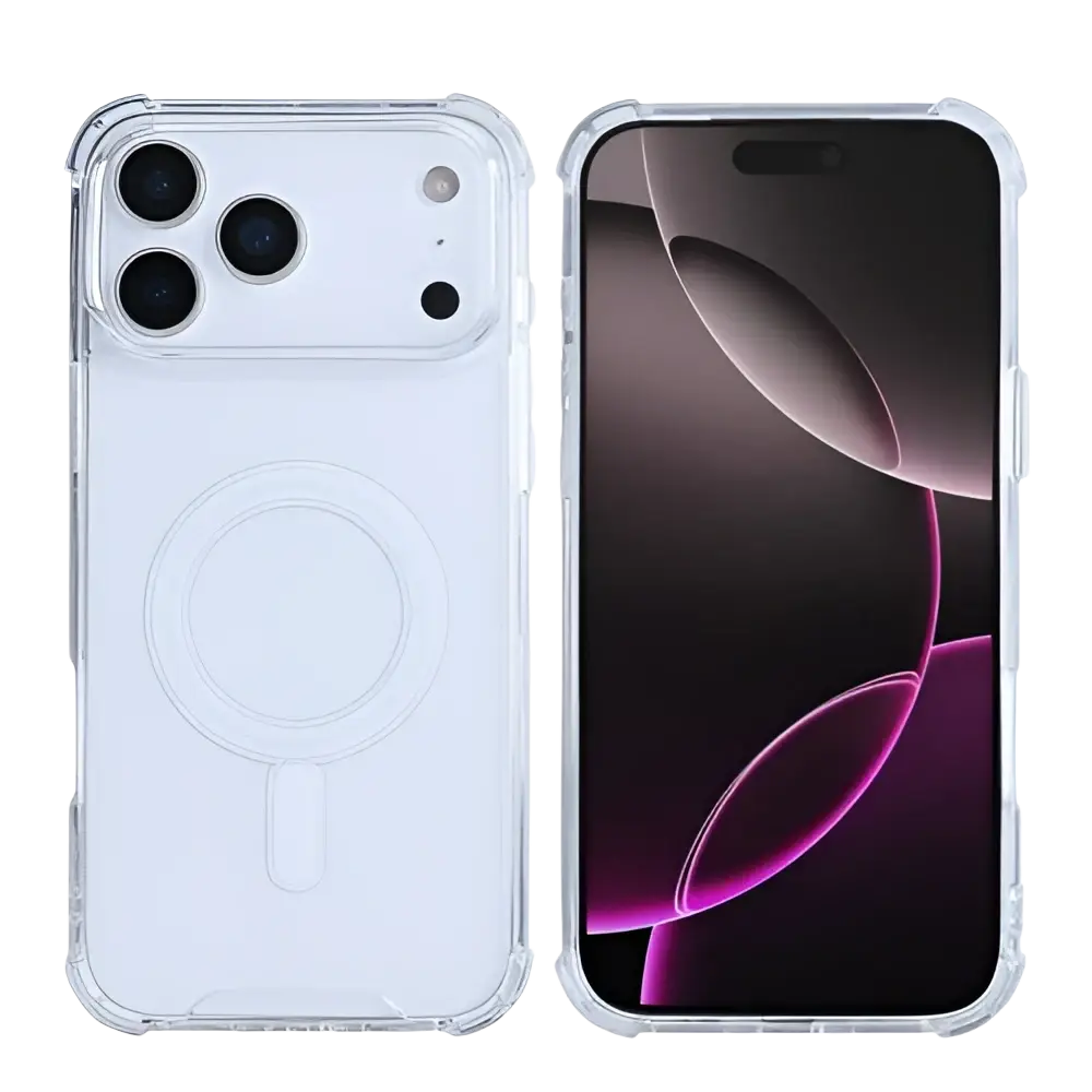 Rixus Anti-Burst Case met MagSafe – iPhone 17 Pro Transparant - Back cover