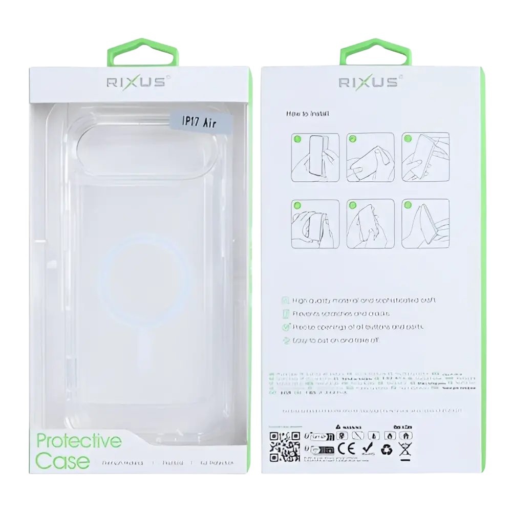 Rixus Anti-Burst Case met MagSafe – iPhone Air Transparant - Back cover / softcase
