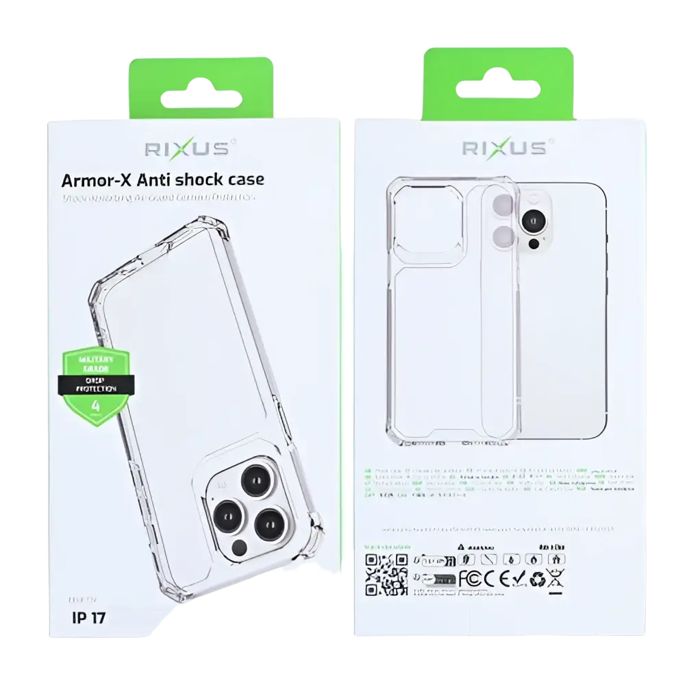 Rixus Armor-X Anti Shock Case met MagSafe – iPhone 17 Transparant - Back cover / hybride