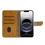 Rixus Bookcase – iPhone 16e / 17e Lichtbruin - Book case / wallet