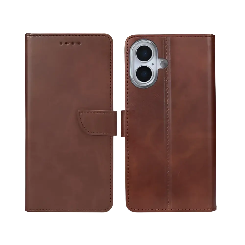 Rixus Bookcase – iPhone 17 Bruin - Book case / wallet