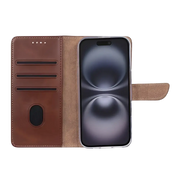Rixus Bookcase – iPhone 17 Bruin - Book case / wallet