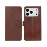 Rixus Bookcase – iPhone 17 Pro Bruin - Book case