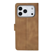 Rixus Bookcase – iPhone 17 Pro Lichtbruin - Book case