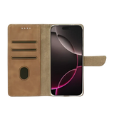Rixus Bookcase – iPhone 17 Pro Lichtbruin - Book case
