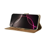 Rixus Bookcase – iPhone 17 Pro Lichtbruin - Book case