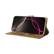Rixus Bookcase – iPhone 17 Pro Lichtbruin - Book case