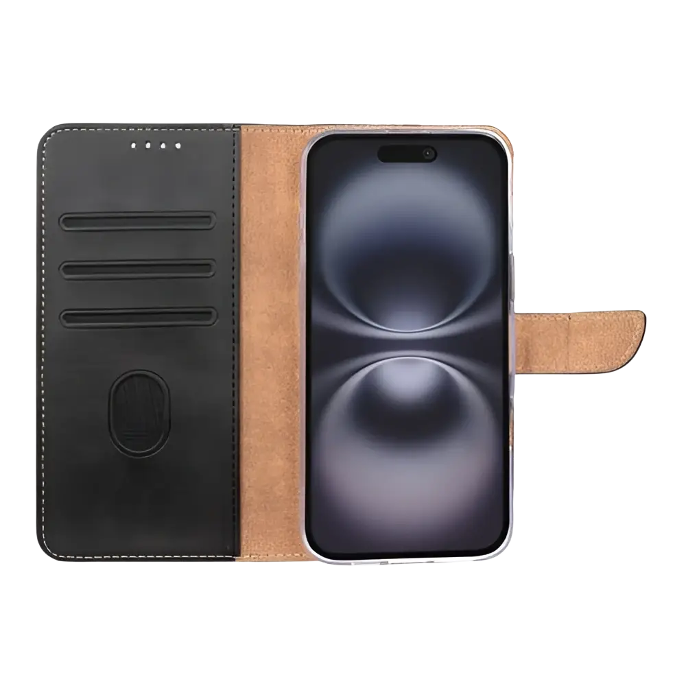 Rixus Bookcase – iPhone 17 Zwart - Book case / wallet
