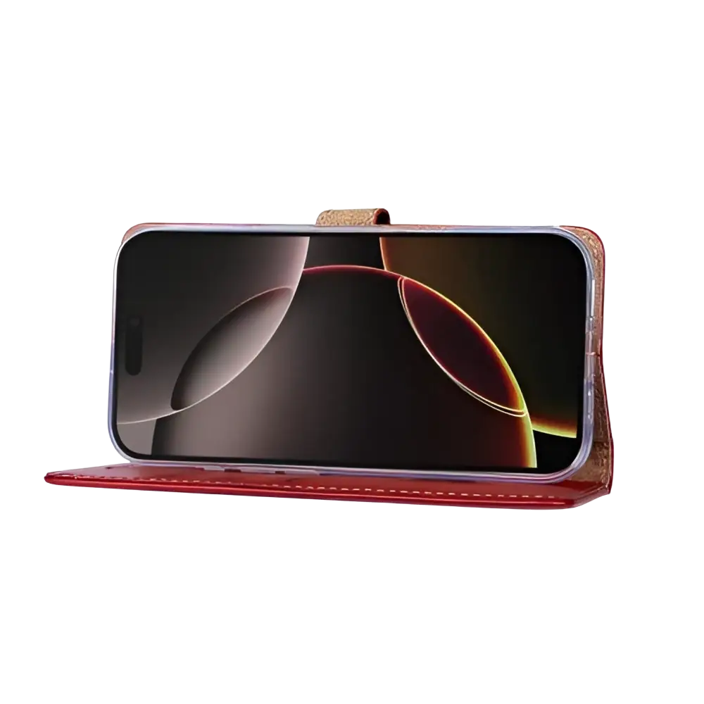 Rixus Bookcase – iPhone Air Donkerrood - Book case / wallet