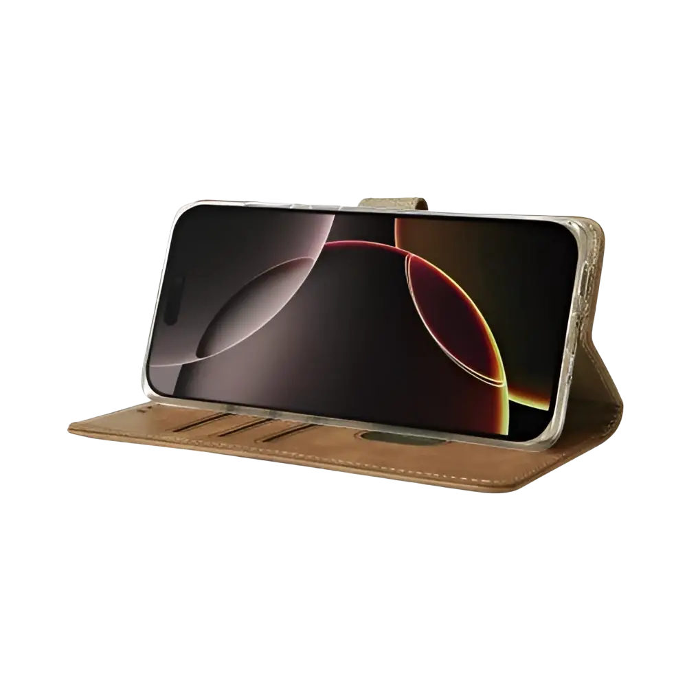 Rixus Bookcase – iPhone Air Lichtbruin - Book case / wallet