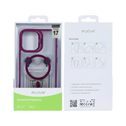 Rixus Classic 03 Case met MagSafe – iPhone 17 Donkerroze - Back cover