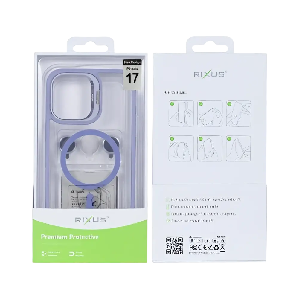 Rixus Classic 03 Case met MagSafe – iPhone 17 Lichtpaars - Back cover
