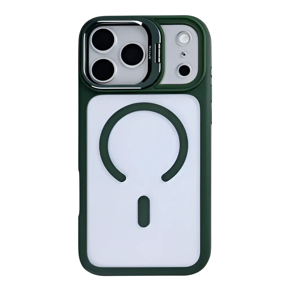 Rixus Classic 03 Case met MagSafe – iPhone 17 Pro Donkergroen - Back cover