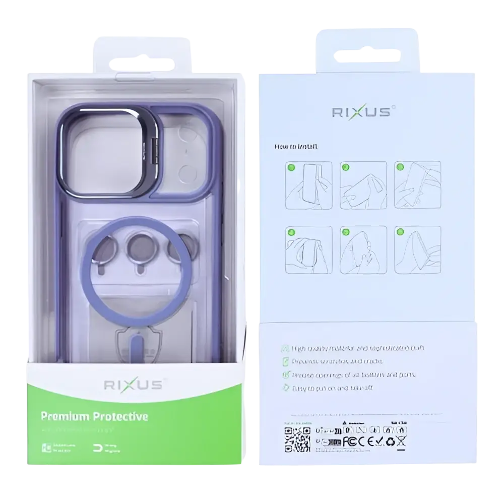 Rixus Classic 03 Case met MagSafe – iPhone 17 Pro Lichtpaars - Back cover