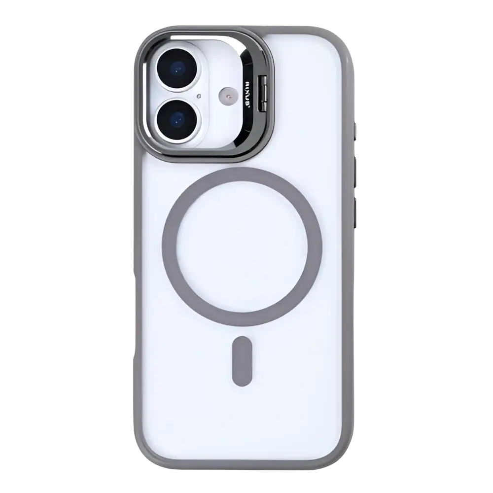 Rixus Classic 03 Case met MagSafe – iPhone 17 Titanium Grijs - Back cover