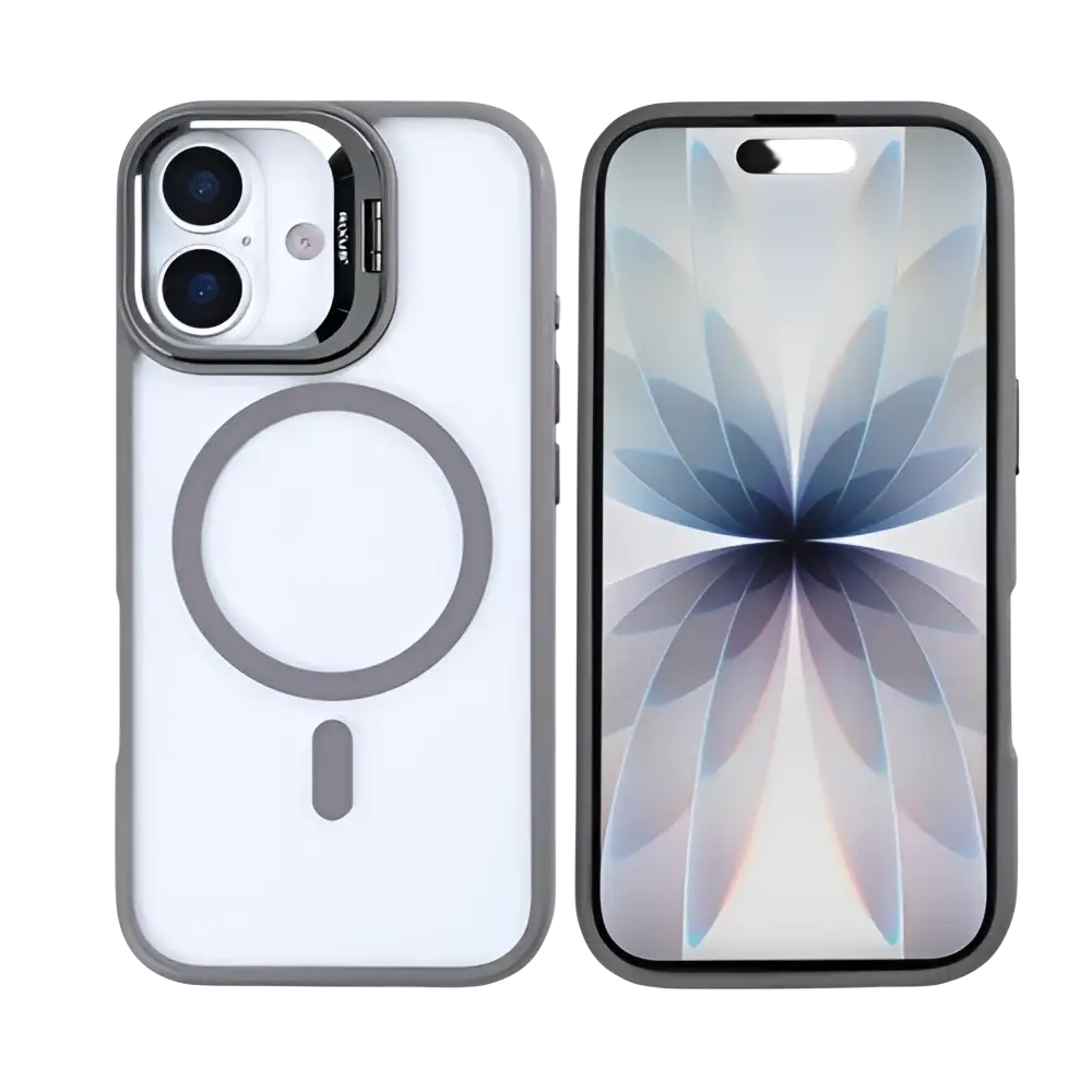 Rixus Classic 03 Case met MagSafe – iPhone 17 Titanium Grijs - Back cover