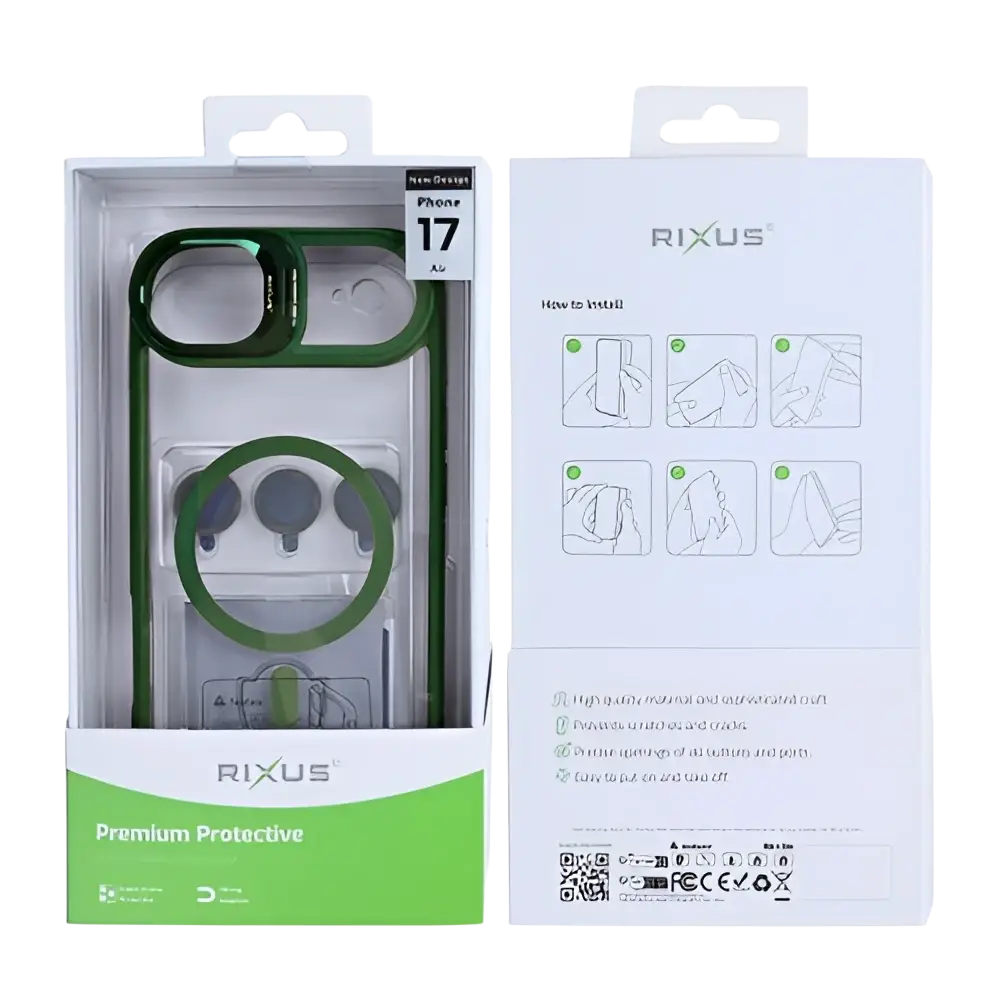Rixus Classic 03 Case met MagSafe – iPhone Air Donkergroen - Back cover