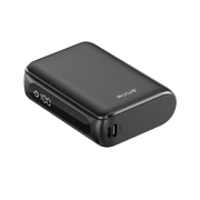 Rixus Compacte Powerbank 10.000 mAh met digitaal display – Zwart RXPB24