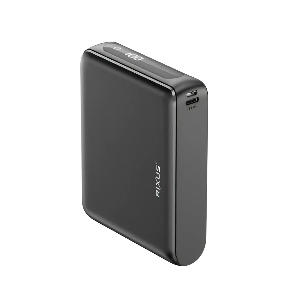 Rixus Compacte Powerbank 20.000 mAh met digitaal display – Zwart RXPB25