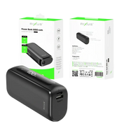 Rixus Compacte Powerbank 5.000 mAh met digitaal display – Zwart RXPB23
