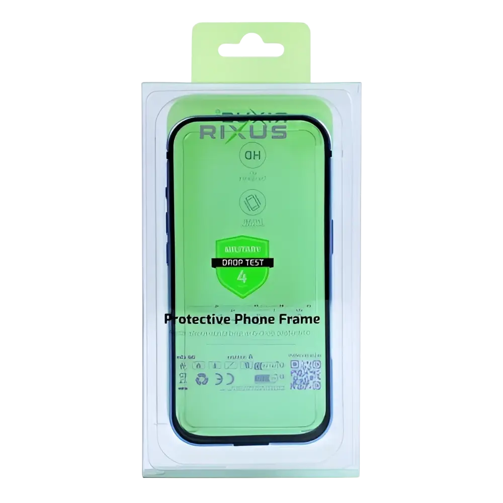 Rixus Crash Guard Case – iPhone 17 Titanium Zwart - Back cover