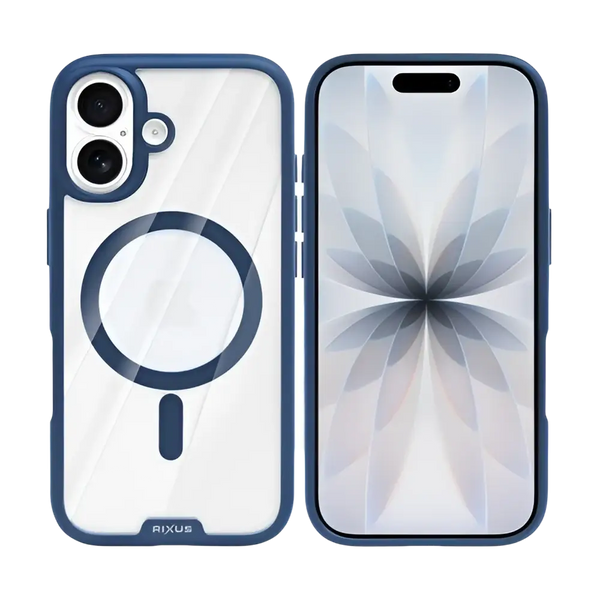 Rixus Crystal Amber Case – iPhone 17 Blauw - Back cover