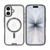 Rixus Crystal Amber Case – iPhone 17 Grijs - Back cover
