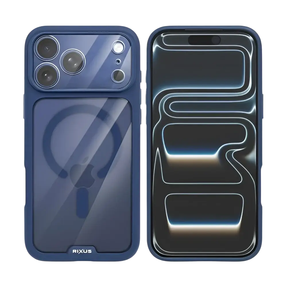 Rixus Crystal Amber Case – iPhone 17 Pro Blauw - Back cover