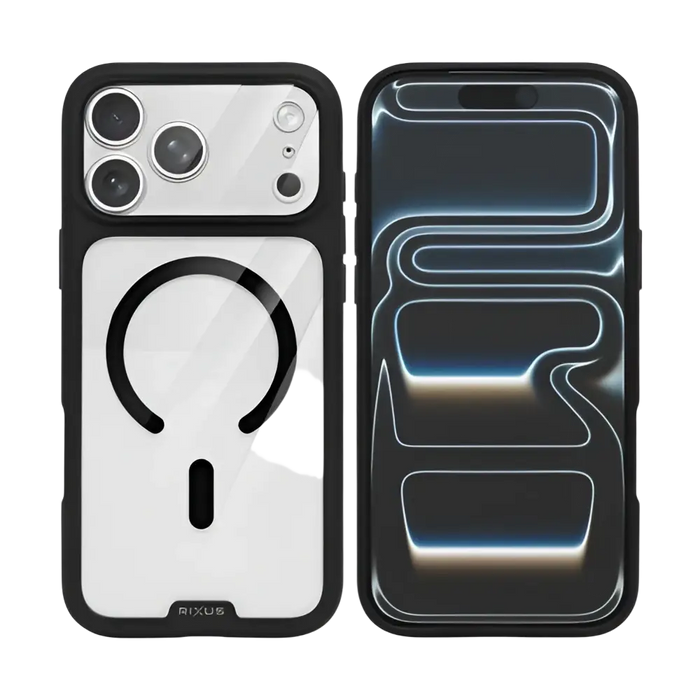 Rixus Crystal Amber Case – iPhone 17 Pro – Zwart