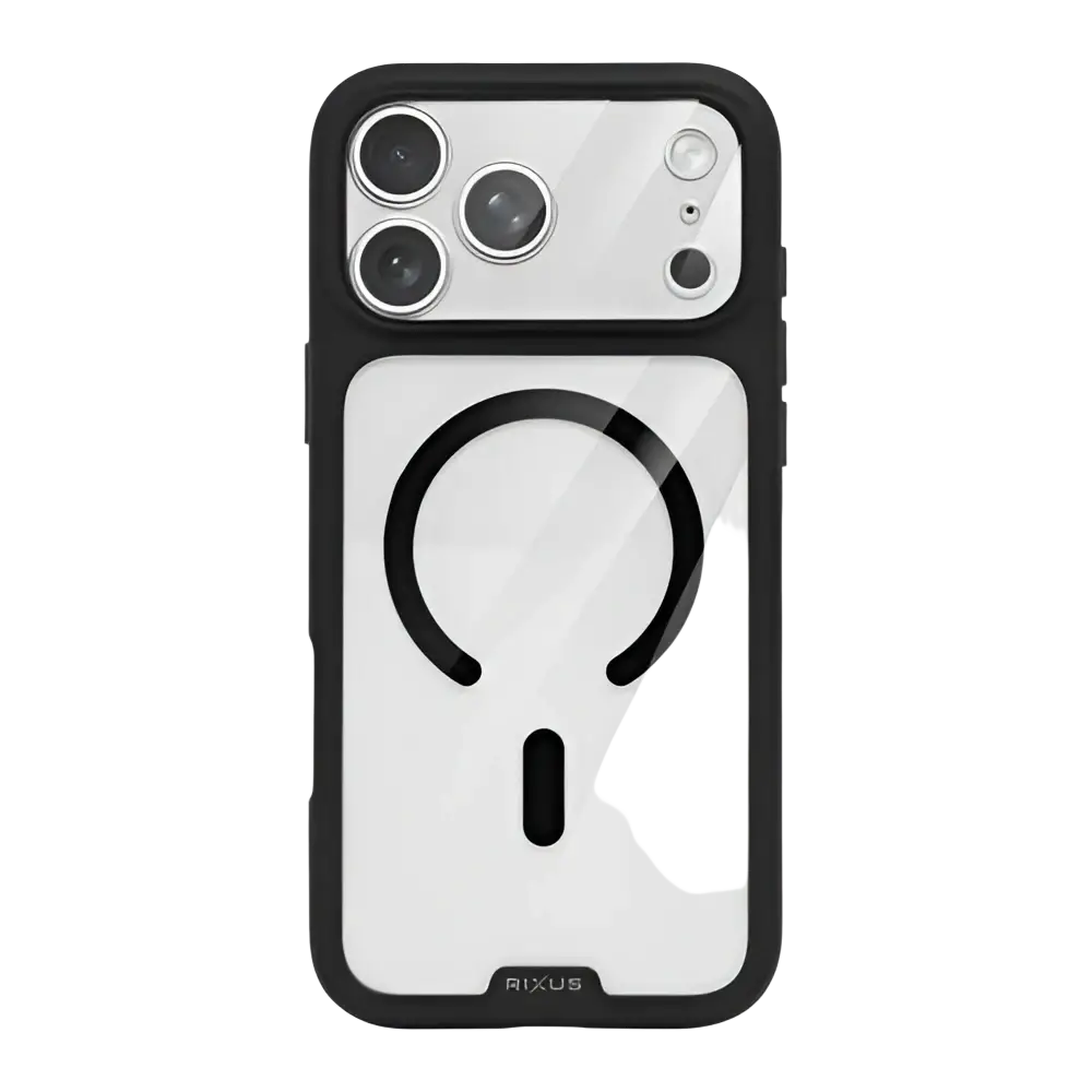 Rixus Crystal Amber Case – iPhone 17 Pro Zwart - Back cover