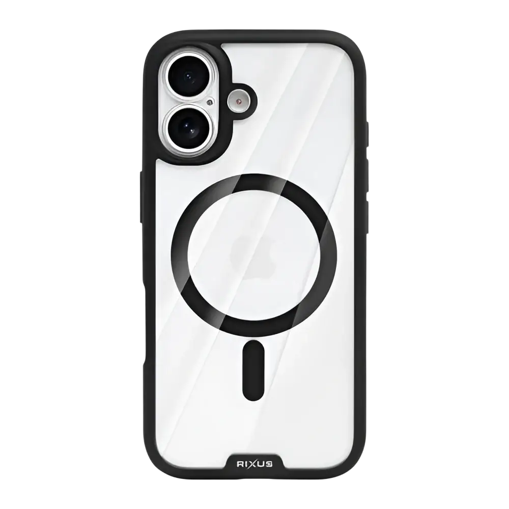 Rixus Crystal Amber Case – iPhone 17 Zwart - Back cover
