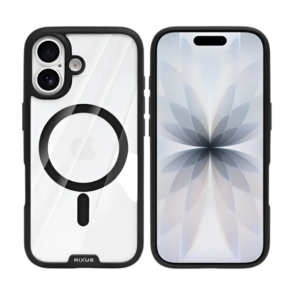 Rixus Crystal Amber Case – iPhone 17 Zwart - Back cover