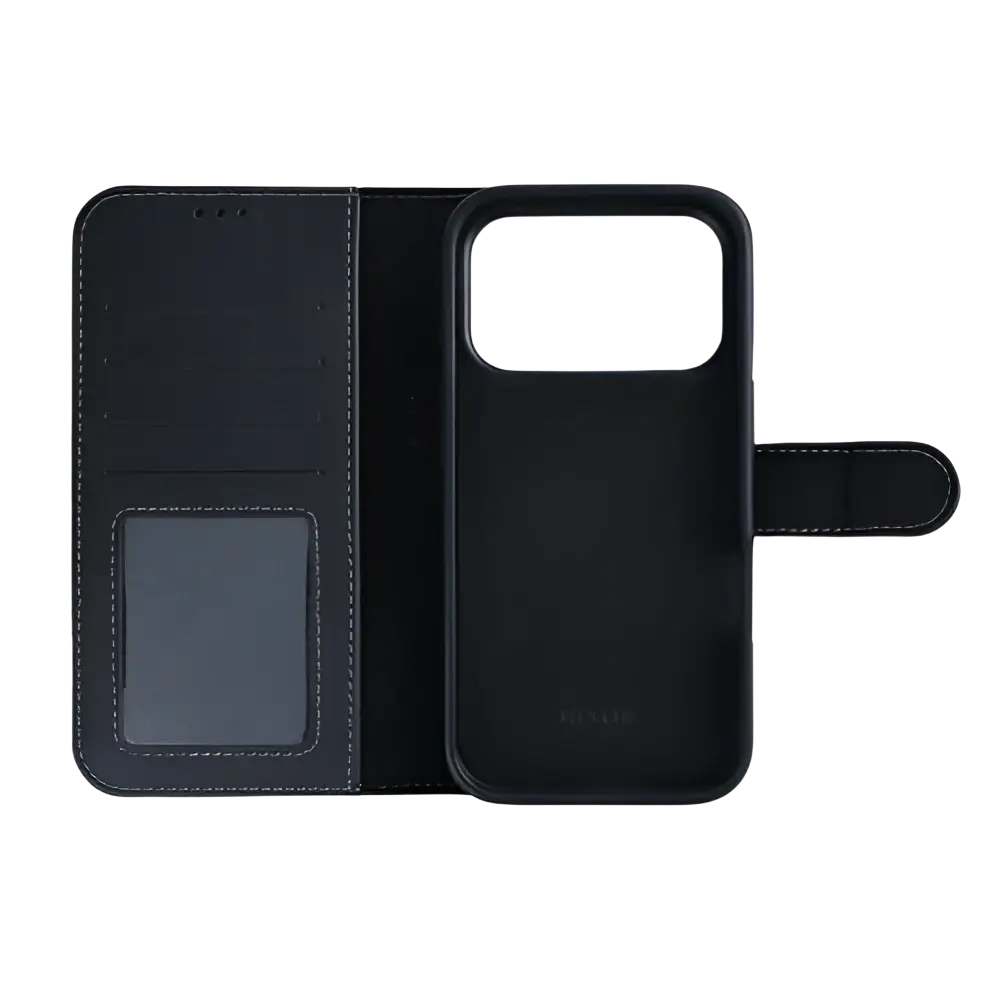 Rixus Duo Magnetic Detachable Wallet – iPhone 17 Pro Zwart - 2-in-1 case met afneembare hoes