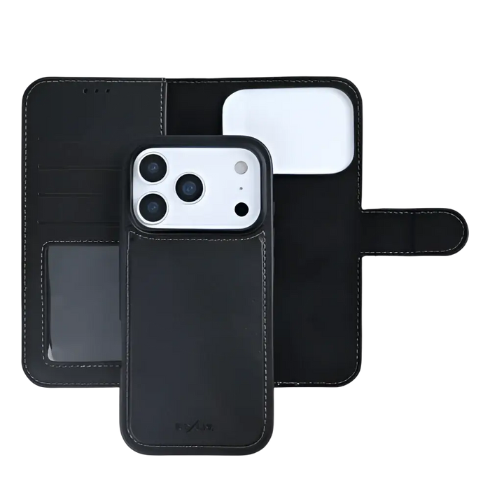 Rixus Duo Magnetic Detachable Wallet – iPhone 17 Pro – Zwart