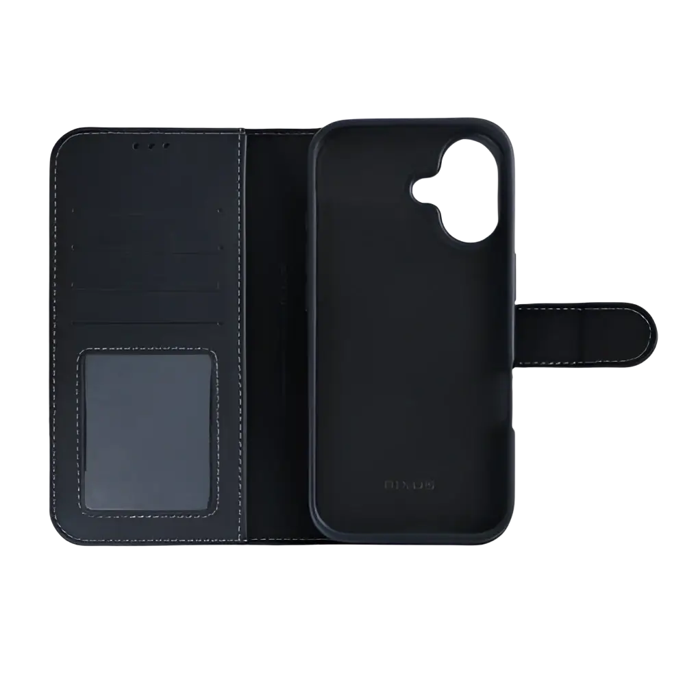 Rixus Duo Magnetic Detachable Wallet – iPhone 17 Zwart - 2-in-1 case met afneembare hoes